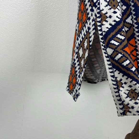 Lysse Womens S Native Print Skirts Elastic Waist Ruched side 2 Layered Pull-On - Picture 8 of 12